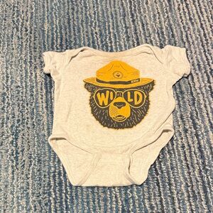 Smokey The Bear Bear Print Kids One Piece